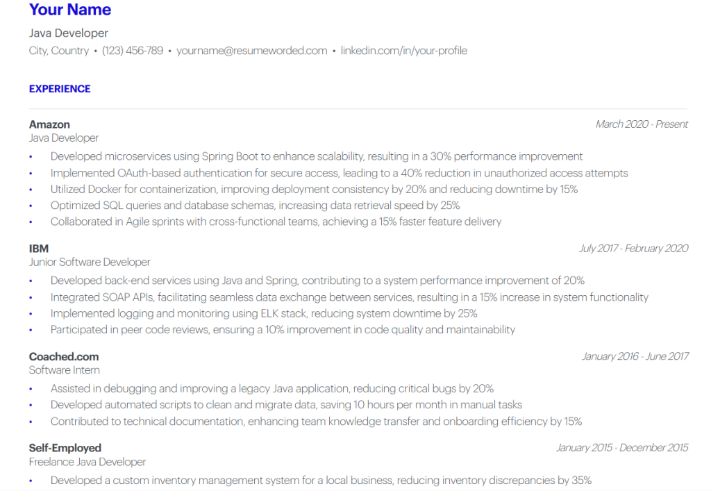 java developer with scala in the stack resume