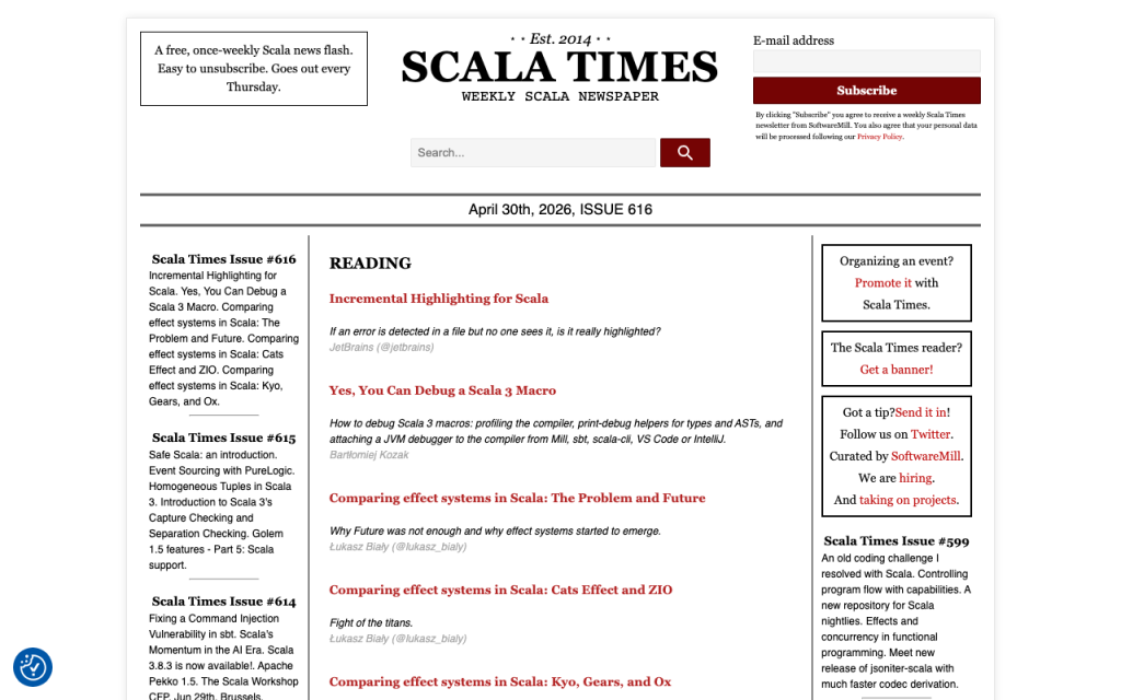 Scala Times website