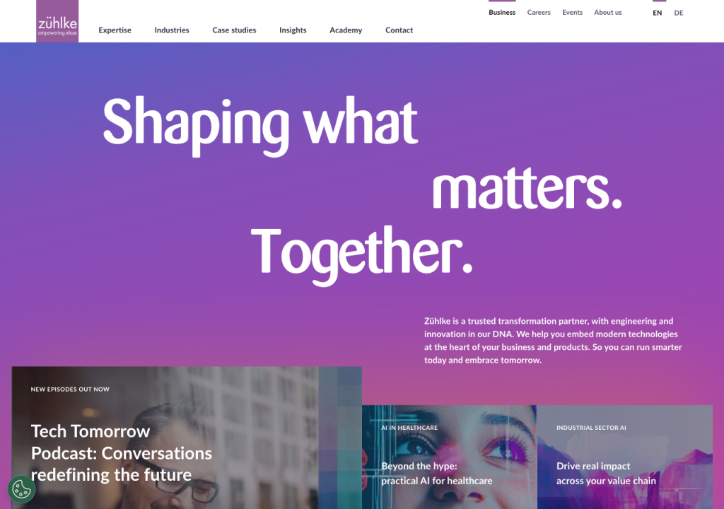 Zuhlke Engineering website
